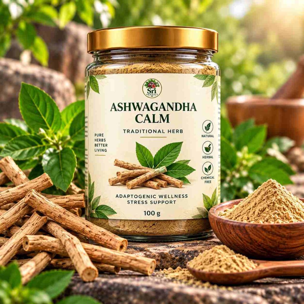 Sri Herbals Ashwagandha Calm – Traditional Herbal Powder