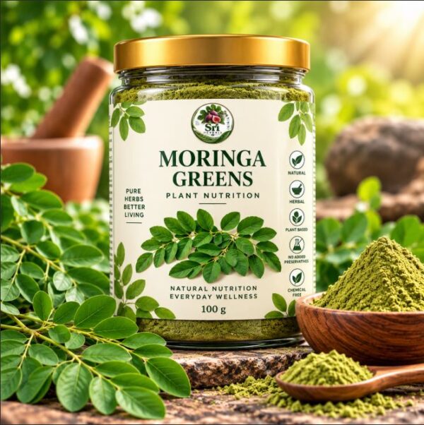 Sri Herbals Moringa Greens – Pure Moringa Leaf Powder 100 g